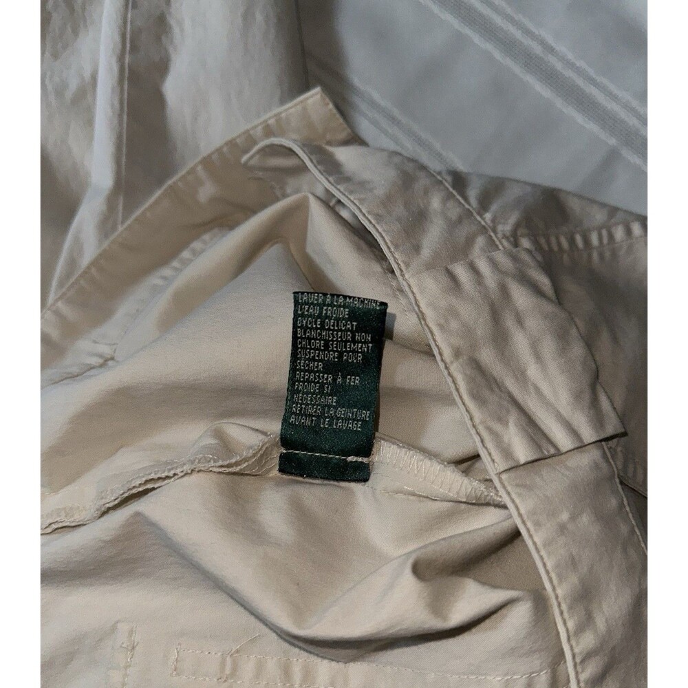 Lauren Ralph Lauren Women’s Beige Utility Pants SZ 10 Straight Leg Stretch Twill - Picture 13 of 13